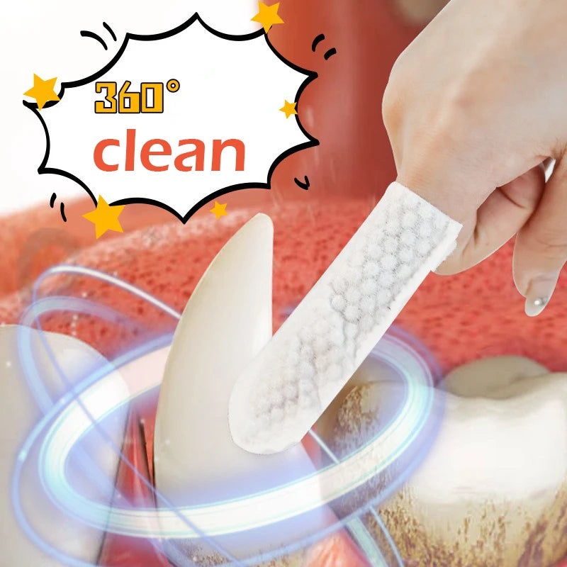 360 degree silicone dog finger toothbrush cleaning pet teeth, removing plaque and tartar for better oral hygiene and fresh breath