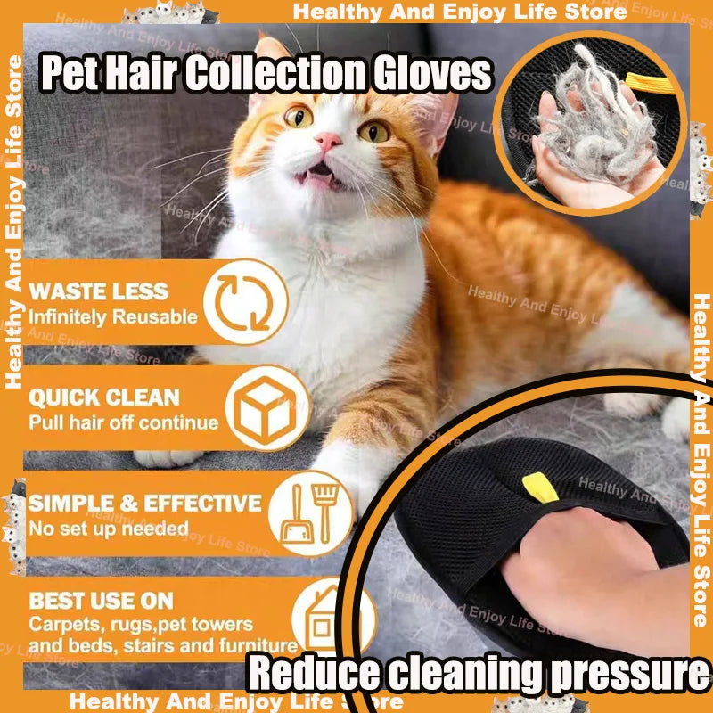 Pet Hair Removal Gloves for Dogs